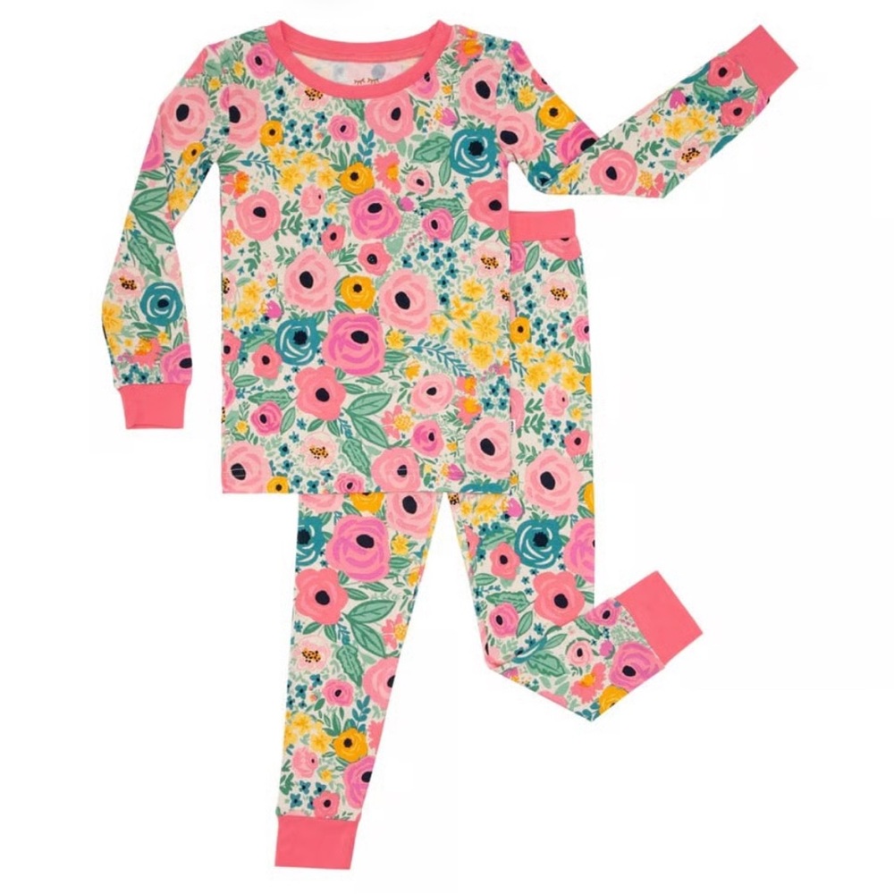 Little Sleepies Secret Garden print long sleeve pj set